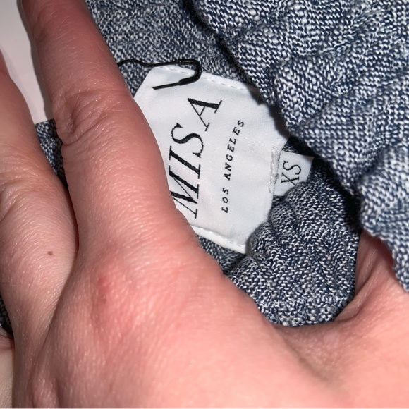 Off-Shoulder Misa Los Angeles Vanessa boho dress resort embroidered revolve $200 - Picture 7 of 7